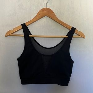 Z by Zella Black Mesh Back Sports Bra Medium